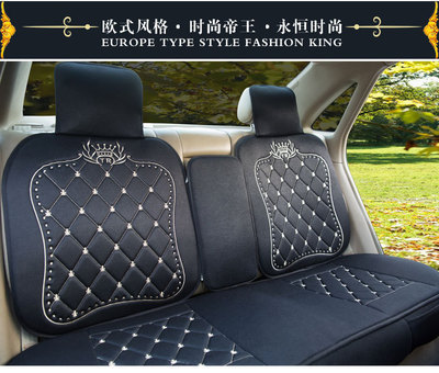 新款汽車坐墊推薦 高檔冰麻四季墊，歐式風(fēng)格通用各大車型